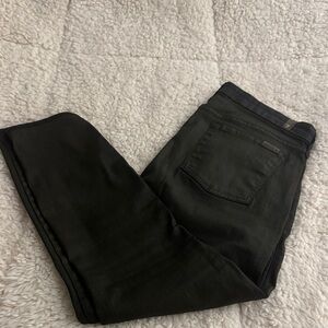 7 For All Mankind Black Capris